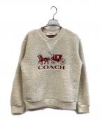 COACHコーチ）の古着「ボアスウェット」｜ホワイト