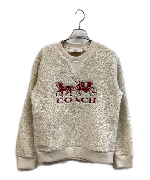 COACH（コーチ）COACH (コーチ) ボアスウェット ホワイト サイズ:XSの古着・服飾アイテム