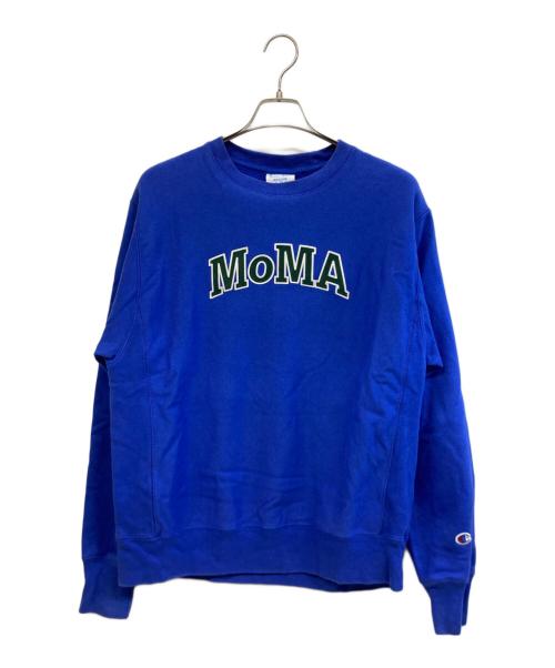 Champion REVERSE WEAVE（チャンピオン リバース ウィーブ）Champion REVERSE WEAVE (チャンピオン リバース ウィーブ) MoMA (モマ) スウェット ブルー サイズ:Mの古着・服飾アイテム