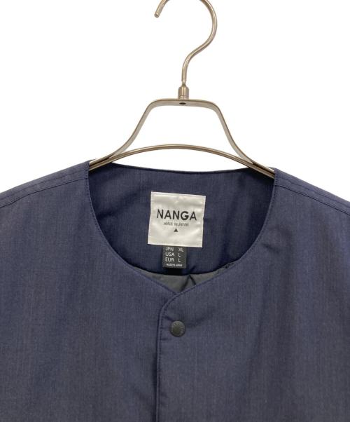 NANGA（ナンガ）NANGA (ナンガ) ノーカラーダウンジャケット ネイビー サイズ:XLの古着・服飾アイテム