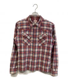 FLAT HEAD（フラット ヘッド）の古着「長袖シャツ」｜レッド×ブルー