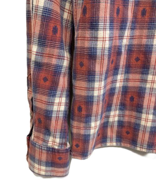 FLAT HEAD（フラット ヘッド）FLAT HEAD (フラット ヘッド) 長袖シャツ レッド×ブルー サイズ:40の古着・服飾アイテム