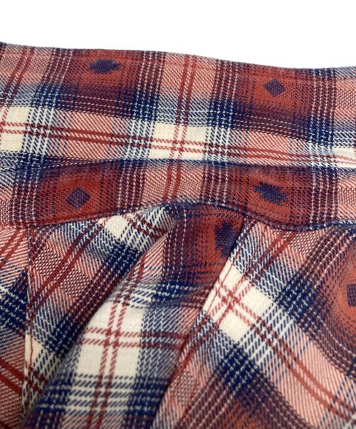 FLAT HEAD（フラット ヘッド）FLAT HEAD (フラット ヘッド) 長袖シャツ レッド×ブルー サイズ:40の古着・服飾アイテム