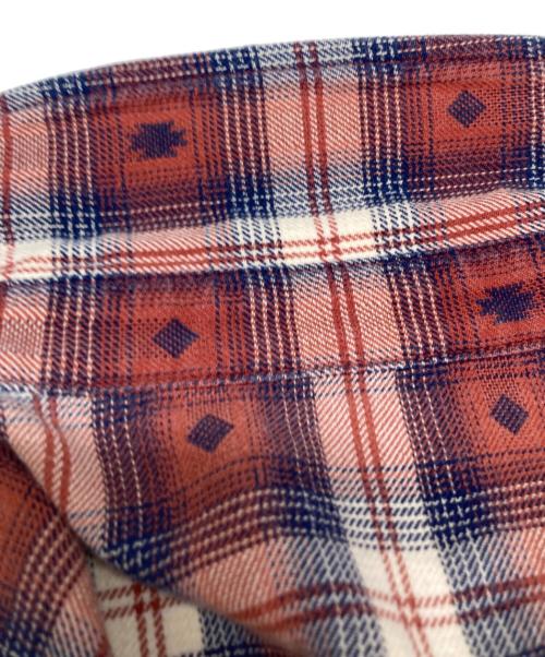 FLAT HEAD（フラット ヘッド）FLAT HEAD (フラット ヘッド) 長袖シャツ レッド×ブルー サイズ:40の古着・服飾アイテム