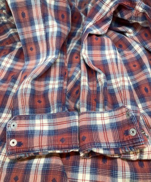FLAT HEAD（フラット ヘッド）FLAT HEAD (フラット ヘッド) 長袖シャツ レッド×ブルー サイズ:40の古着・服飾アイテム