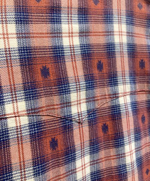 FLAT HEAD（フラット ヘッド）FLAT HEAD (フラット ヘッド) 長袖シャツ レッド×ブルー サイズ:40の古着・服飾アイテム