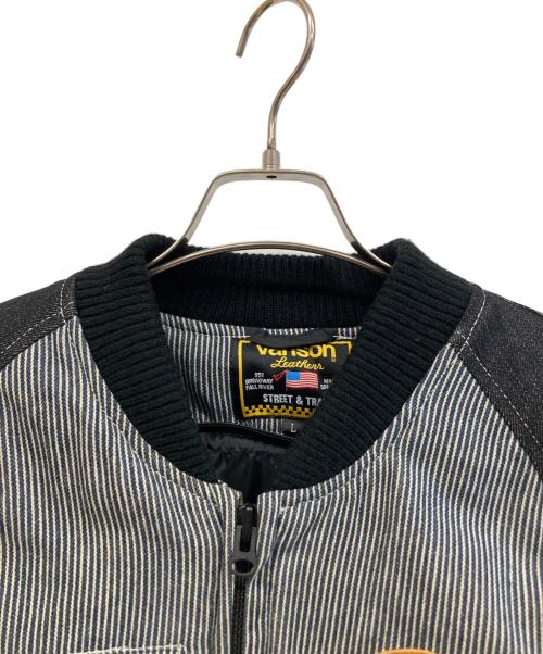 VANSON（バンソン）VANSON (バンソン) ブルゾン ブラック サイズ:Lの古着・服飾アイテム