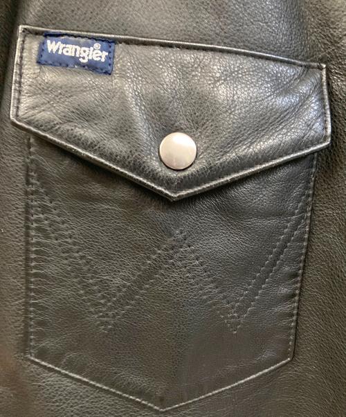 Wrangler（ラングラー）Wrangler (ラングラー) レザージャケット ブラック サイズ:Mの古着・服飾アイテム
