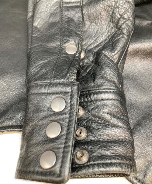 Wrangler（ラングラー）Wrangler (ラングラー) レザージャケット ブラック サイズ:Mの古着・服飾アイテム