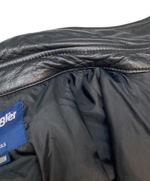 Wrangler（ラングラー）Wrangler (ラングラー) レザージャケット ブラック サイズ:Mの古着・服飾アイテム