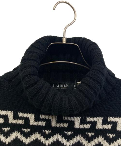 LAUREN RALPH LAUREN（ローレン ラルフ ローレン）LAUREN RALPH LAUREN (ローレン ラルフ ローレン) タートルネックニット ブラック サイズ:XXSの古着・服飾アイテム