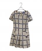 BURBERRY BLUE LABELバーバリー ブルー レーベル）の古着「ワンピース」｜ベージュ×ブラック