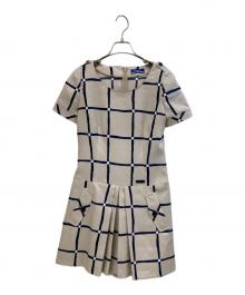 BURBERRY BLUE LABEL（バーバリー ブルー レーベル）の古着「ワンピース」｜ベージュ×ブラック