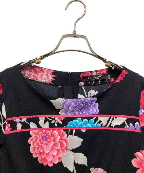 LEONARD FASHION（レオナールファッション）LEONARD FASHION (レオナールファッション) 長袖ワンピース ブラック サイズ:38の古着・服飾アイテム