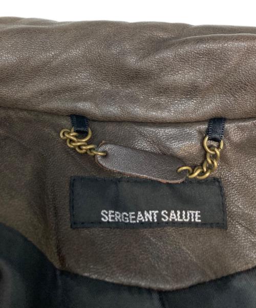 SERGEANT SALUTE（サージェント サルート）SERGEANT SALUTE (サージェント サルート) レザージャケット ブラウン サイズ:48の古着・服飾アイテム