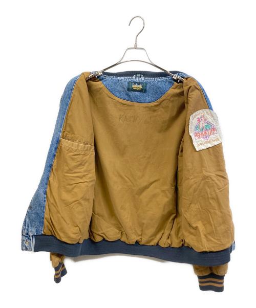 Dunbrooke（ダンブルック）Dunbrooke (ダンブルック) デニムスタジャン インディゴ×ブラウン サイズ:Lの古着・服飾アイテム
