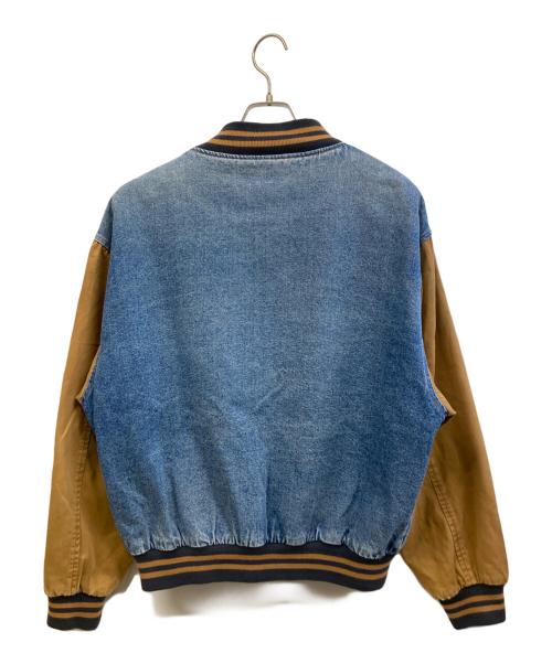Dunbrooke（ダンブルック）Dunbrooke (ダンブルック) デニムスタジャン インディゴ×ブラウン サイズ:Lの古着・服飾アイテム