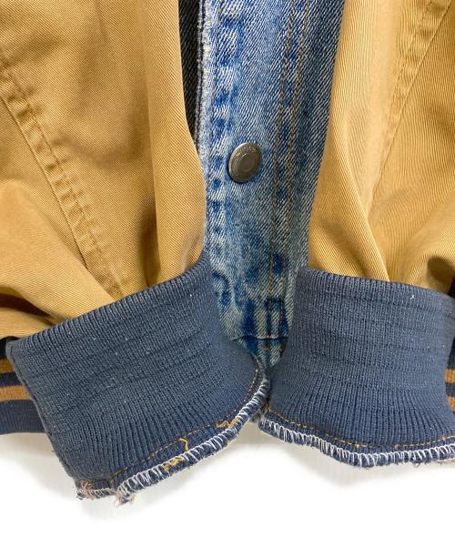 Dunbrooke（ダンブルック）Dunbrooke (ダンブルック) デニムスタジャン インディゴ×ブラウン サイズ:Lの古着・服飾アイテム