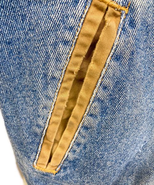 Dunbrooke（ダンブルック）Dunbrooke (ダンブルック) デニムスタジャン インディゴ×ブラウン サイズ:Lの古着・服飾アイテム