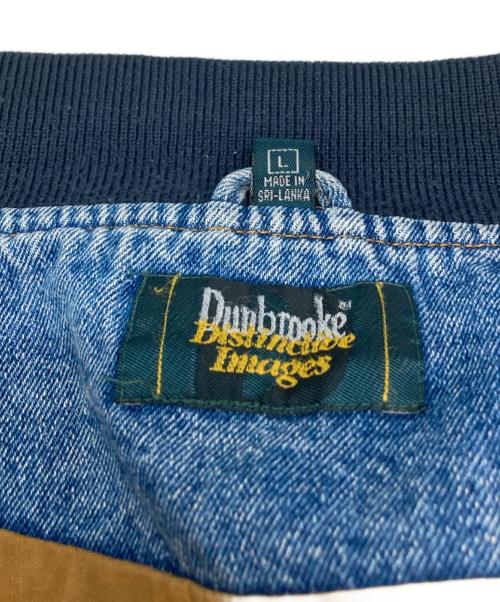Dunbrooke（ダンブルック）Dunbrooke (ダンブルック) デニムスタジャン インディゴ×ブラウン サイズ:Lの古着・服飾アイテム