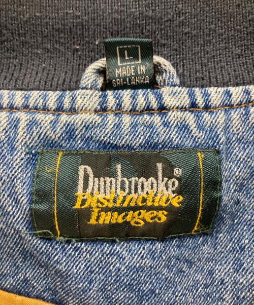 Dunbrooke（ダンブルック）Dunbrooke (ダンブルック) デニムスタジャン インディゴ×ブラウン サイズ:Lの古着・服飾アイテム