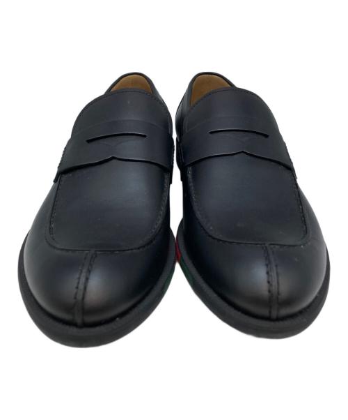 GUCCI（グッチ）GUCCI (グッチ) レザーコインローファー ブラック サイズ:27の古着・服飾アイテム