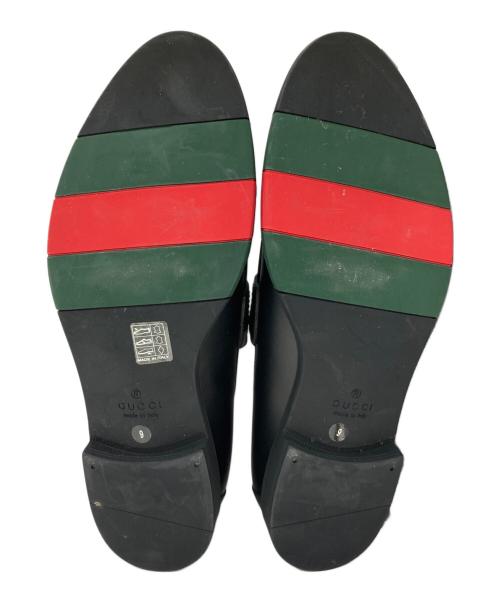GUCCI（グッチ）GUCCI (グッチ) レザーコインローファー ブラック サイズ:27の古着・服飾アイテム