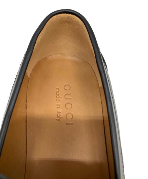 GUCCI（グッチ）GUCCI (グッチ) レザーコインローファー ブラック サイズ:27の古着・服飾アイテム