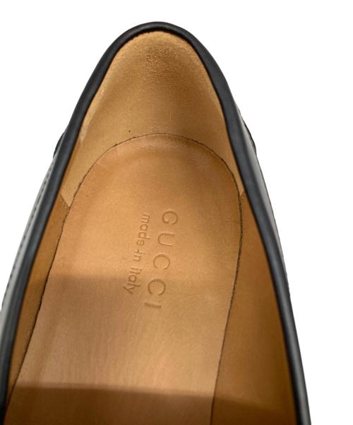 GUCCI（グッチ）GUCCI (グッチ) レザーコインローファー ブラック サイズ:27の古着・服飾アイテム