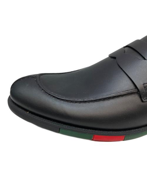 GUCCI（グッチ）GUCCI (グッチ) レザーコインローファー ブラック サイズ:27の古着・服飾アイテム