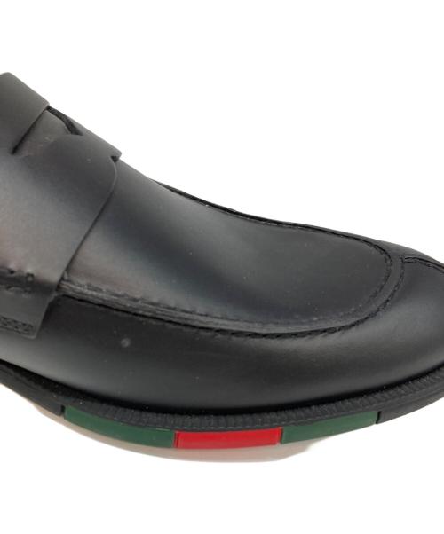 GUCCI（グッチ）GUCCI (グッチ) レザーコインローファー ブラック サイズ:27の古着・服飾アイテム