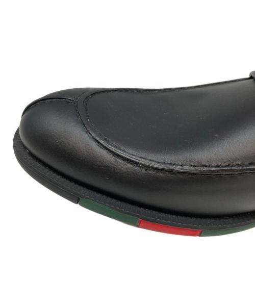 GUCCI（グッチ）GUCCI (グッチ) レザーコインローファー ブラック サイズ:27の古着・服飾アイテム