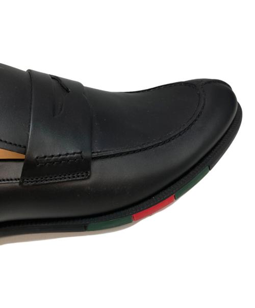 GUCCI（グッチ）GUCCI (グッチ) レザーコインローファー ブラック サイズ:27の古着・服飾アイテム