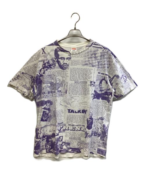 SUPREME（シュプリーム）SUPREME (シュプリーム) 半袖カットソー ホワイト×パープル サイズ:XLの古着・服飾アイテム