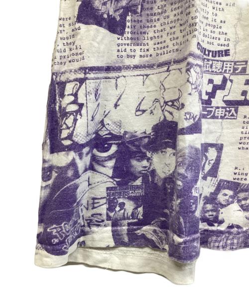 SUPREME（シュプリーム）SUPREME (シュプリーム) 半袖カットソー ホワイト×パープル サイズ:XLの古着・服飾アイテム