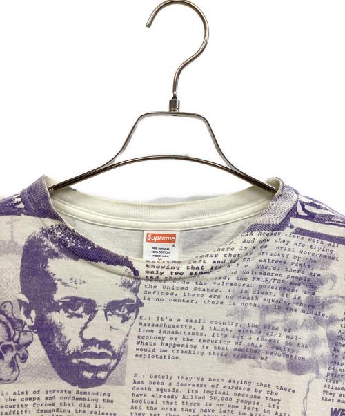 SUPREME（シュプリーム）SUPREME (シュプリーム) 半袖カットソー ホワイト×パープル サイズ:XLの古着・服飾アイテム