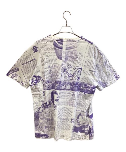 SUPREME（シュプリーム）SUPREME (シュプリーム) 半袖カットソー ホワイト×パープル サイズ:XLの古着・服飾アイテム