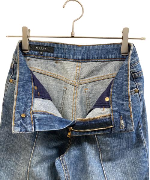 GUCCI（グッチ）GUCCI (グッチ) センターシームデニムパンツ インディゴ サイズ:36の古着・服飾アイテム