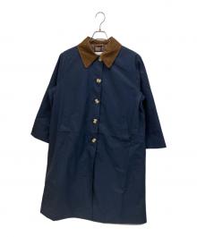 Barbour×ALEXACHUNG（バブアー×アレクサチャン）の古着「ステンカラーコート」｜ネイビー