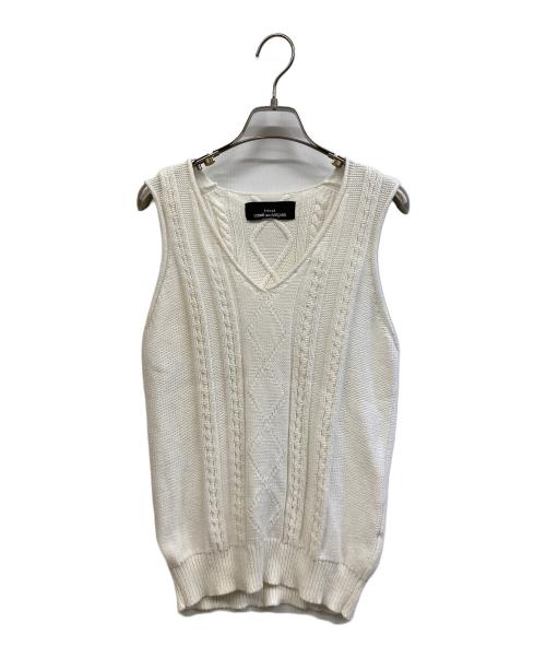 tricot COMME des GARCONS（トリココムデギャルソン）tricot COMME des GARCONS (トリココムデギャルソン) ニットベスト ホワイト サイズ:Mの古着・服飾アイテム