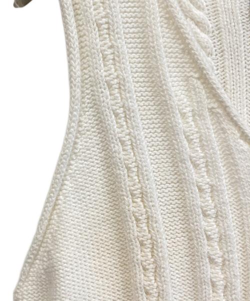 tricot COMME des GARCONS（トリココムデギャルソン）tricot COMME des GARCONS (トリココムデギャルソン) ニットベスト ホワイト サイズ:Mの古着・服飾アイテム