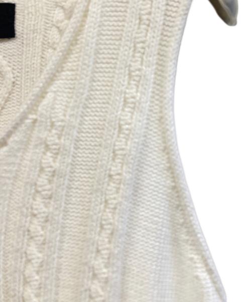 tricot COMME des GARCONS（トリココムデギャルソン）tricot COMME des GARCONS (トリココムデギャルソン) ニットベスト ホワイト サイズ:Mの古着・服飾アイテム