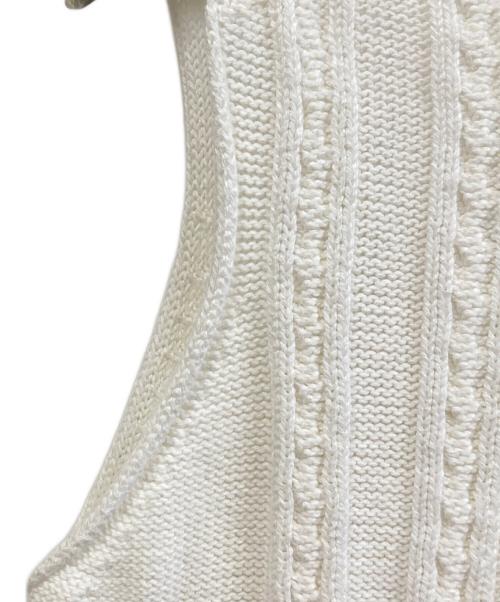 tricot COMME des GARCONS（トリココムデギャルソン）tricot COMME des GARCONS (トリココムデギャルソン) ニットベスト ホワイト サイズ:Mの古着・服飾アイテム