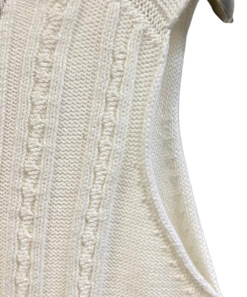 tricot COMME des GARCONS（トリココムデギャルソン）tricot COMME des GARCONS (トリココムデギャルソン) ニットベスト ホワイト サイズ:Mの古着・服飾アイテム