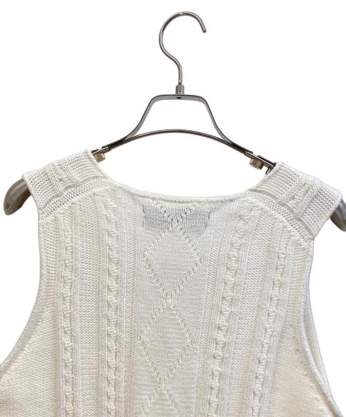 tricot COMME des GARCONS（トリココムデギャルソン）tricot COMME des GARCONS (トリココムデギャルソン) ニットベスト ホワイト サイズ:Mの古着・服飾アイテム