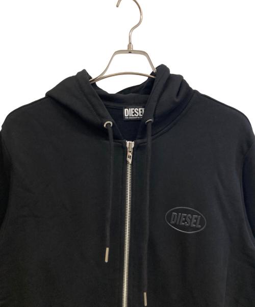 DIESEL（ディーゼル）DIESEL (ディーゼル) ジップパーカー ブラック サイズ:XLの古着・服飾アイテム