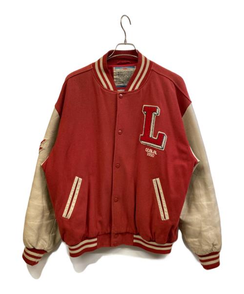 LEVI'S（リーバイス）LEVI'S (リーバイス) スタジャン オレンジ×ホワイト サイズ:XLの古着・服飾アイテム