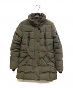 GUESSゲス）の古着「ダウンコート」｜オリーブ
