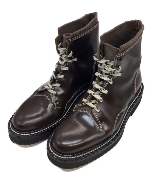 OAMC（オーエーエムシー）OAMC (オーエーエムシー) レースアップブーツ ブラウン サイズ:9 1/2の古着・服飾アイテム
