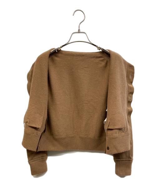 sacai（サカイ）sacai (サカイ) ニットカーディガン ブラウン サイズ:1の古着・服飾アイテム